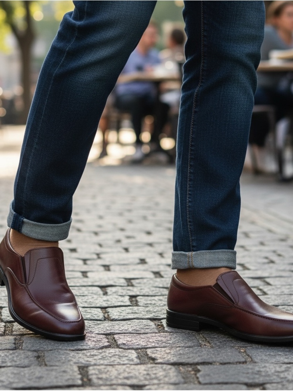 Deer Stags Men's Slip-On Loafers in Brown